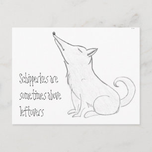 Schipperke Dog Cartoon Postcard