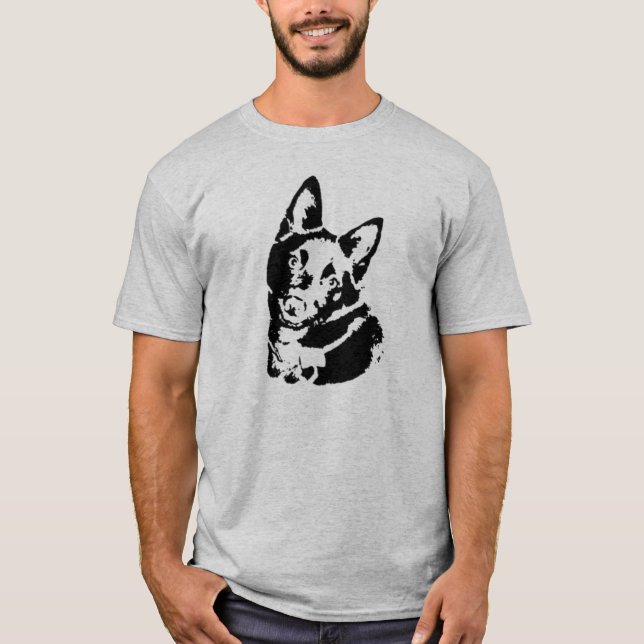 Schipperke Dog Picture T-Shirt (Front)