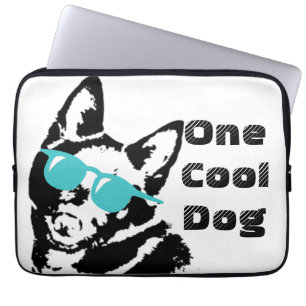 Schipperke Dog with Sunglasses Laptop Sleeve