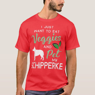 Schipperke Funny Vegan Dog Lover Owner Xmas Birthd T-Shirt