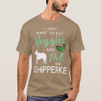 Schipperke Funny Vegan Dog Lover Owner Xmas Birthd T-Shirt