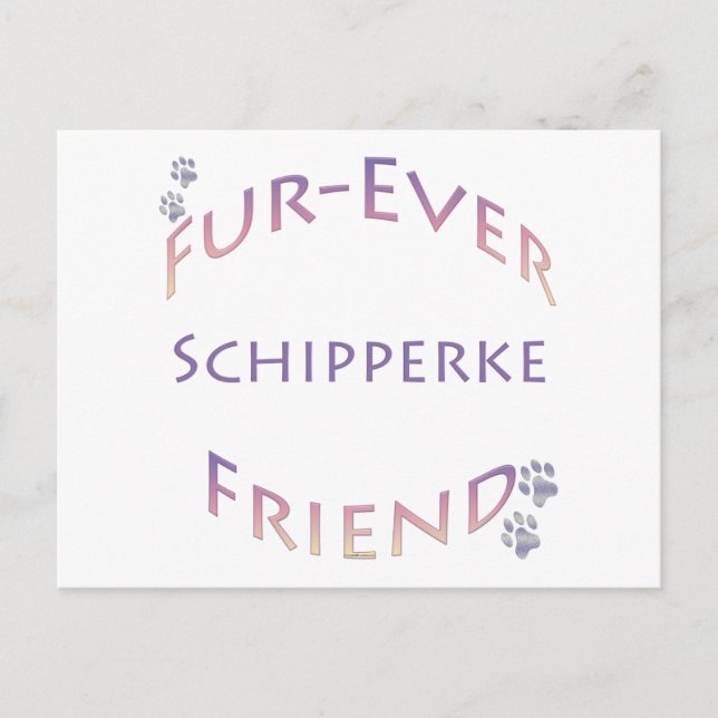 Schipperke Furever Friend Postcard (Front)