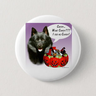 Schipperke Halloween Candy 6 Cm Round Badge