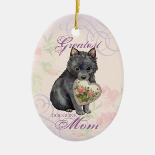 Schipperke Heart Mum Ceramic Ornament