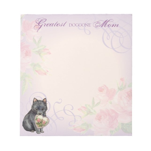 Schipperke Heart Mum Notepad (Front)
