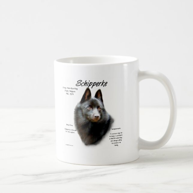 Schipperke History Design Coffee Mug (Right)