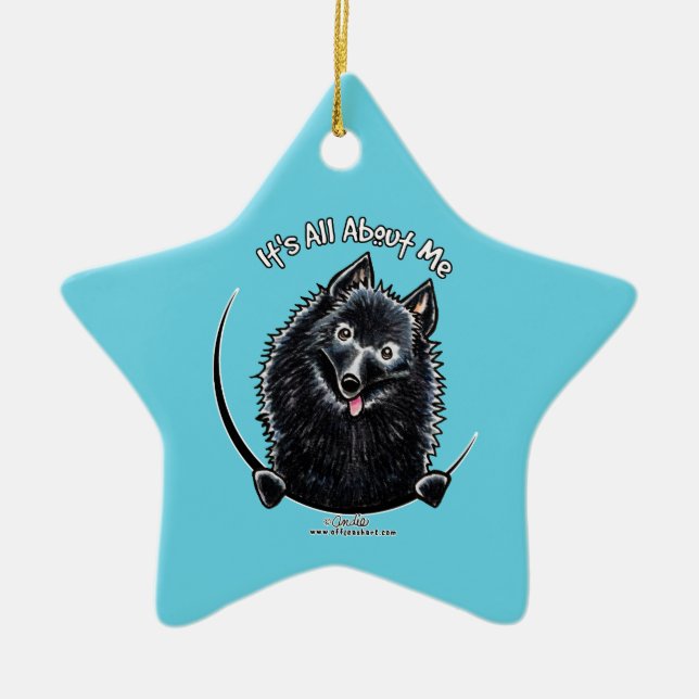 Schipperke IAAM Ceramic Tree Decoration (Front)