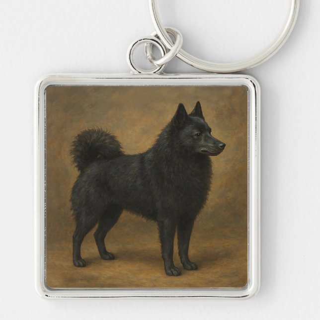 Schipperke Key Ring (Front)
