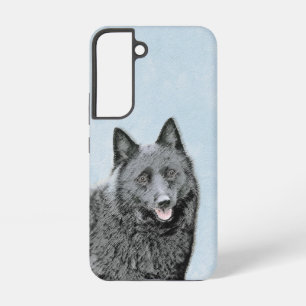 Schipperke Painting - Cute Original Dog Art Samsung Galaxy Case