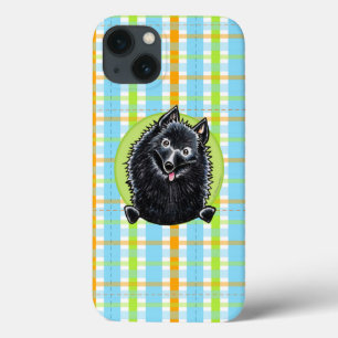 Schipperke Pretty Plaid iPhone 13 Case