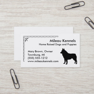 Schipperke Silhouette Business Card