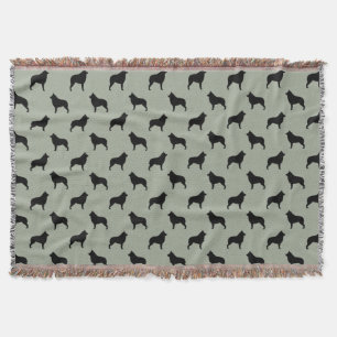 Schipperke Silhouettes Pattern Throw Blanket