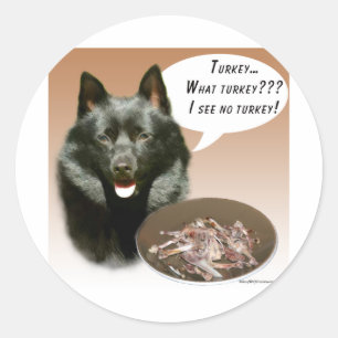 Schipperke Turkey Classic Round Sticker