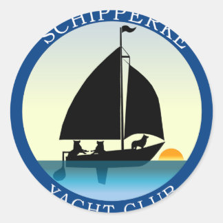 Schipperke Yacht Club Classic Round Sticker