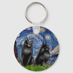 Schipperkees (two,5&6) - Starry Night Key Ring
