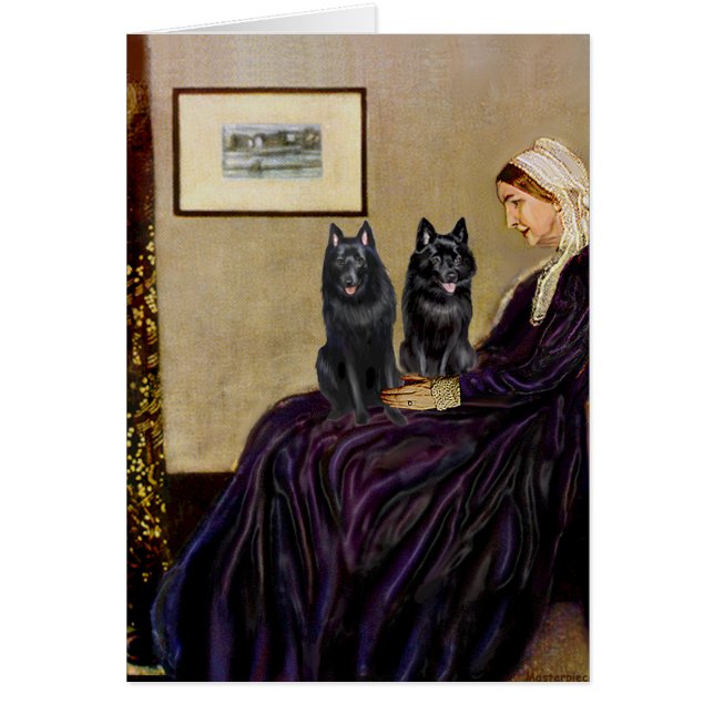 Schipperkes (two) - Whsitlers Mother (Front)
