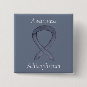 Schizophrenia Awareness Ribbon Custom Pins