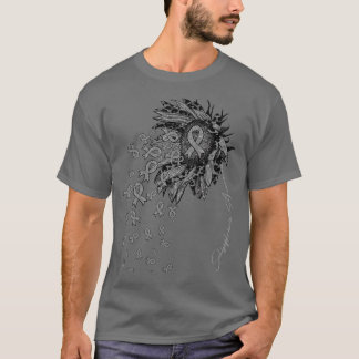 Schizophrenia Awareness Sunflower ribbon flowers f T-Shirt