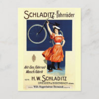 Schladitz-Fahrräder Vintage Bicycle Poster