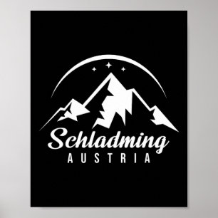 Schladming Austria Ski Resort Skiing Snowboarding  Poster