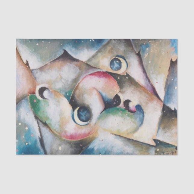 Schlafende Gestalten in Nachtlicher by Arnold Topp Tissue Paper (Front)