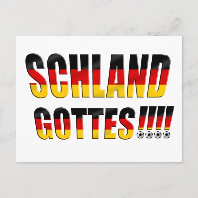 Schland Gottes - Fussball Deutschland Postcard (Front)