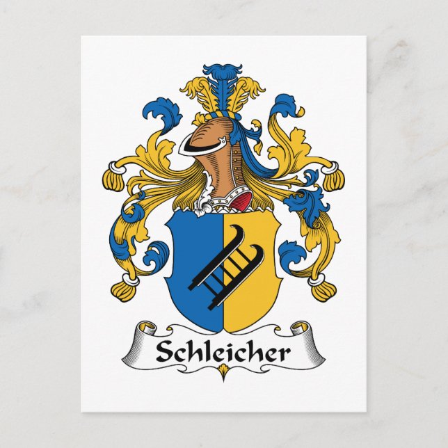 Schleicher Family Crest Postcard (Front)