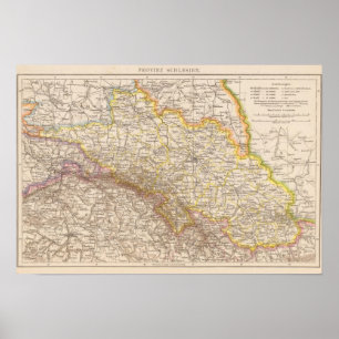 Schlesien Atlas Map Poster