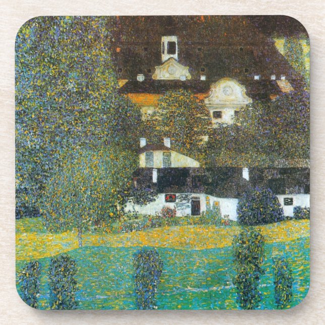 Schloss Kammer on the Attersee II By Gustav Klimt Coaster (Front)