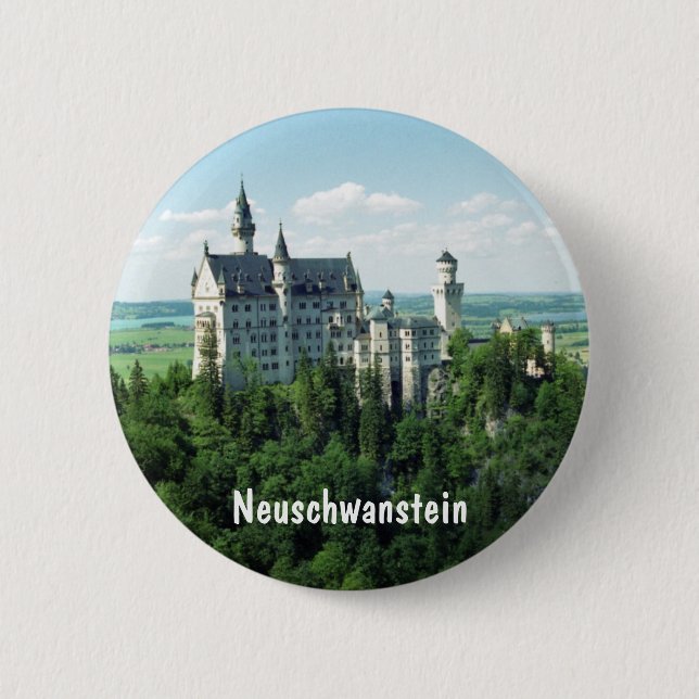 Schloss Neuschwanstein 6 Cm Round Badge (Front)