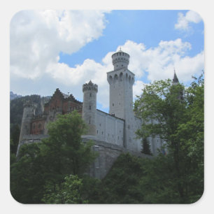 Schloss Neuschwanstein Castle Square Sticker