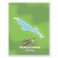 Schluchsee Germany map travel poster