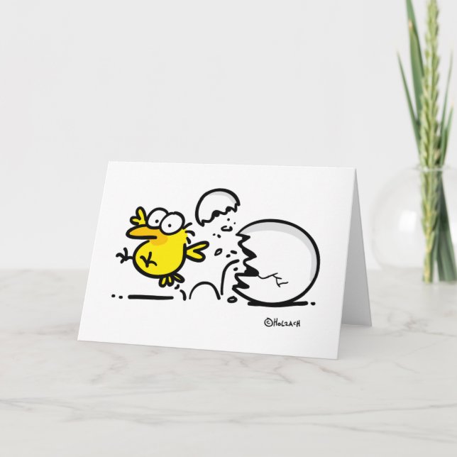 Schlüpfendes Küken Holiday Card (Front)