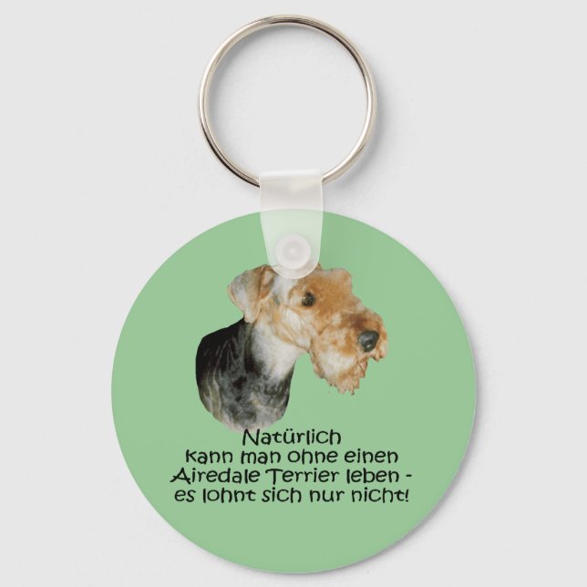 Schlüsselanhänger "Airedale Terrier" Key Ring (Front)