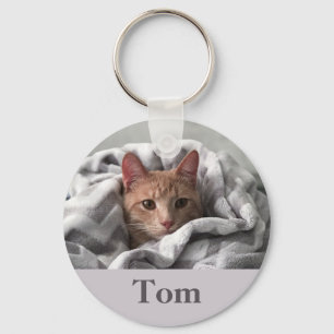 Schlüsselanhänger mit dem Foto deiner Katzen Key Ring