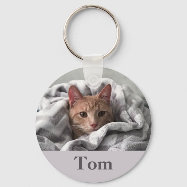 Schlüsselanhänger mit dem Foto deiner Katzen  Key Ring (Front)