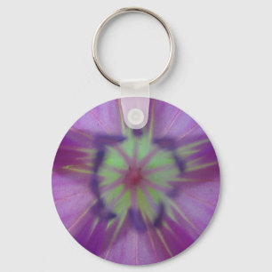 Schlüsselanhänger violett-gelber Blütenstern Key Ring