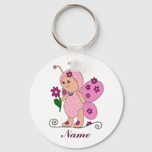 Schmetterling Rosa Key Ring
