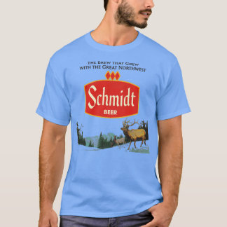 Schmidt Beer Retro Defunct Nature Scene T-Shirt