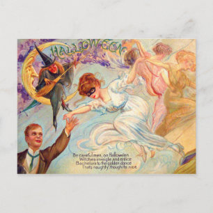Schmucker: Golden Dance on Halloween Postcard