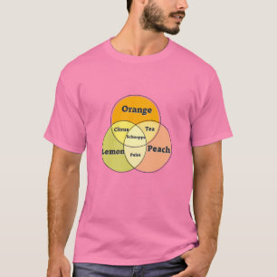Schnapps Orange Lemon Peach venn diagram T-Shirt