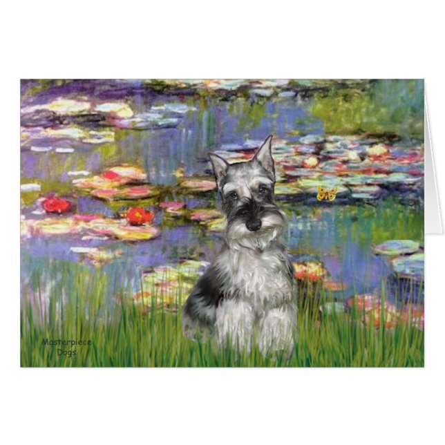Schnauzer 1 - Lilies 2 (Front Horizontal)