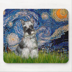 Schnauzer 1 - Starry Night Mouse Pad