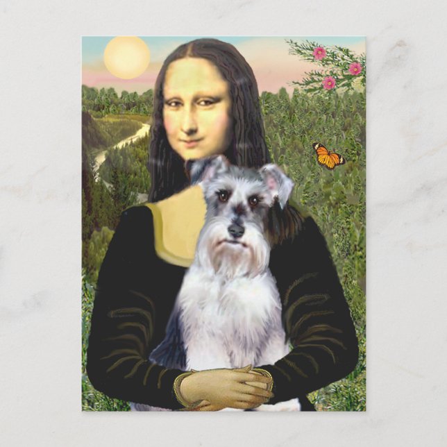 Schnauzer 2N - Mona LIsa Postcard (Front)