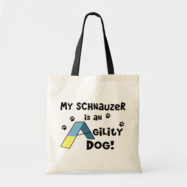 Schnauzer Agility Dog Tote Bag (Front)