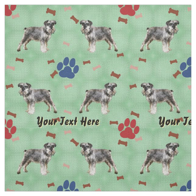 Schnauzer Art Fabric (Swatch)
