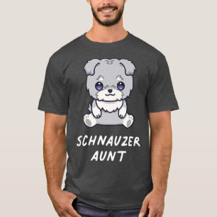 Schnauzer Aunt Kawaii Anime Dog Lover Owner Family T-Shirt