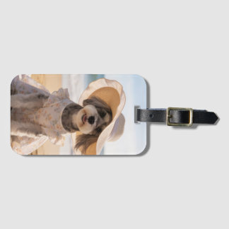 Schnauzer Beach Day Luggage Tag