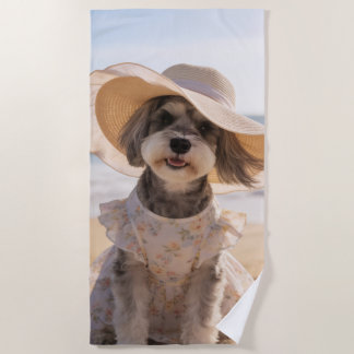 Schnauzer Beach Towel 