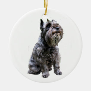 Schnauzer  - Black #1 Ceramic Tree Decoration